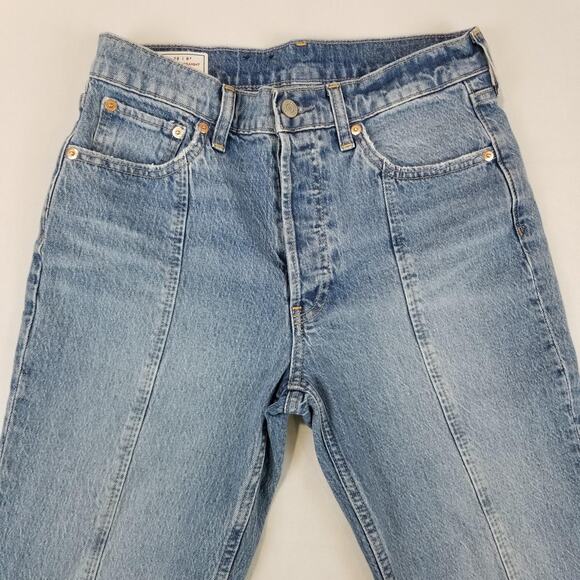 GAP Jeans Womens 6 Petite Blue Cheeky Straight High Rise Light Denim - Picture 3 of 12